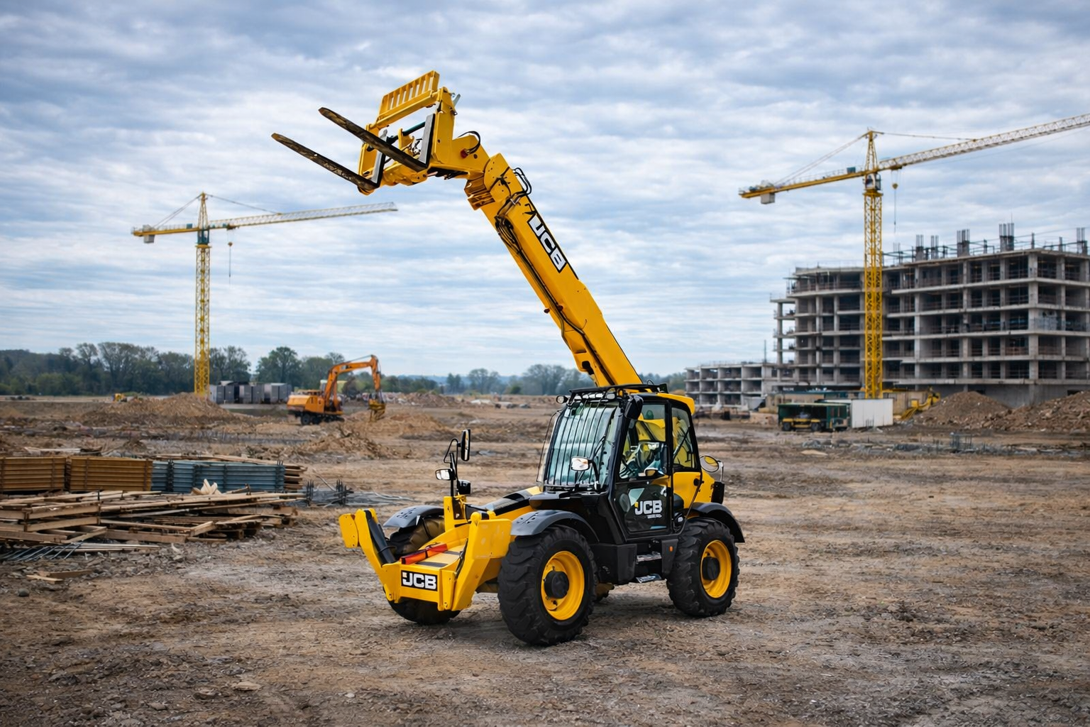 ładowarka 12,5 metrów z tłem