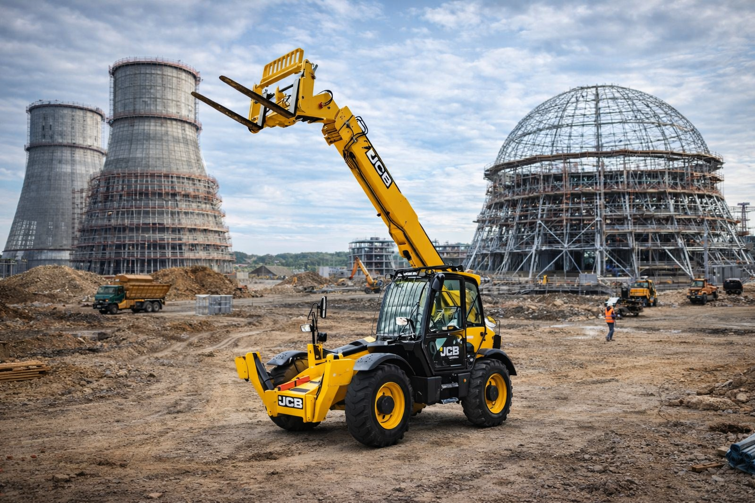 ładowarka 14 metrów z tłem