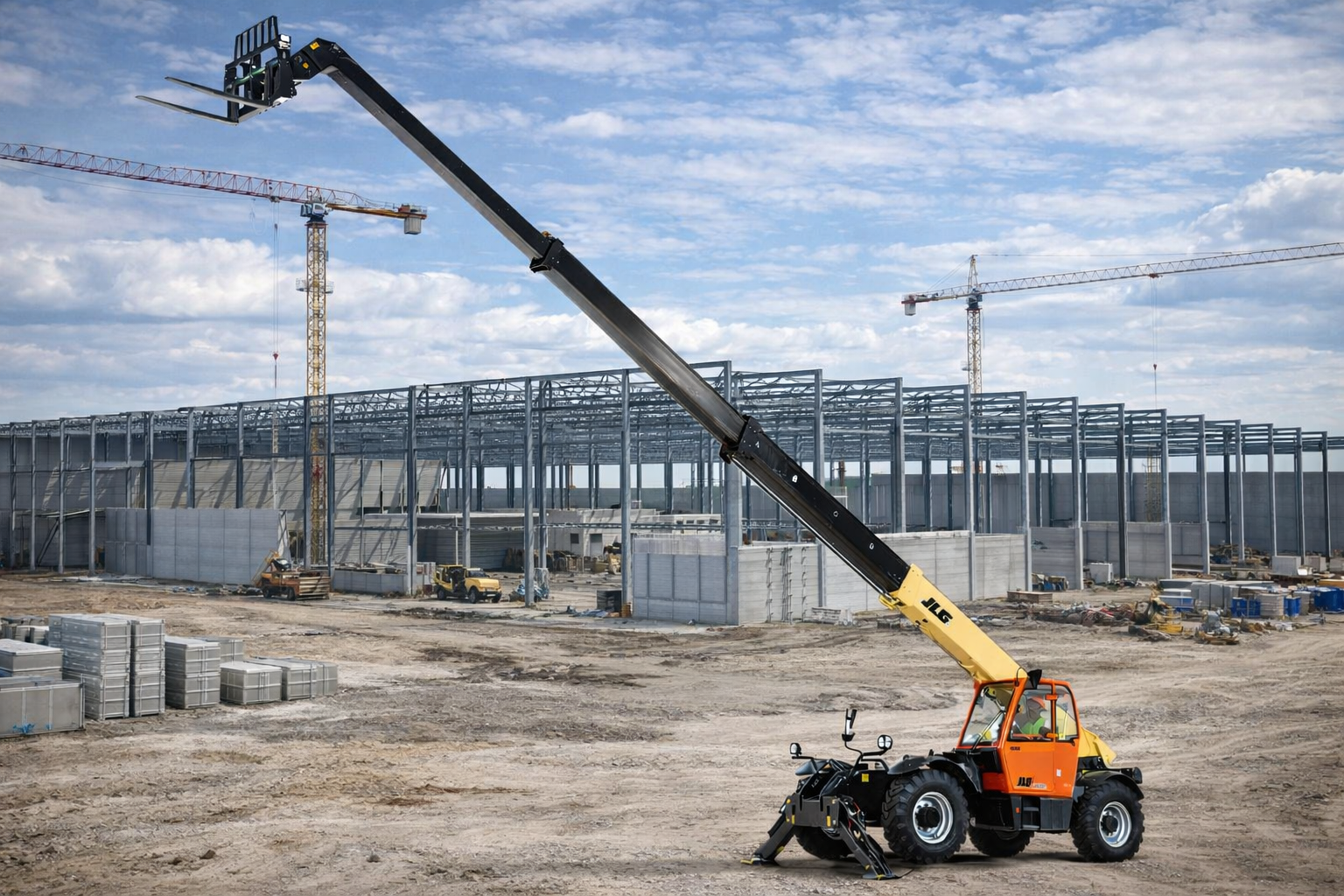 ładowarka 17 metrów z tłem